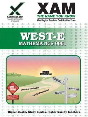 cover image of WEST-E Mathematics 0061